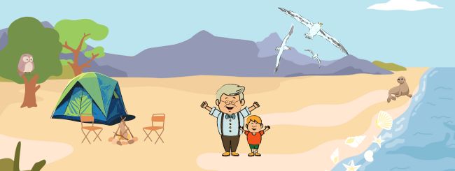 Vacation by the Sea with Grandpa