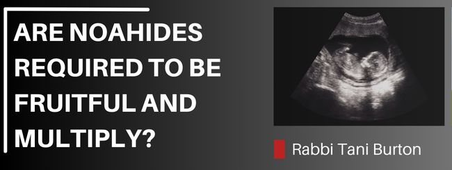 ARE NOAHIDES REQUIRED TO BE FRUITFUL AND MULTIPLY?