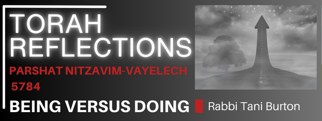 PARSHAT NITZAVIM-VAYELECH 5784 – BEING VERSUS DOING