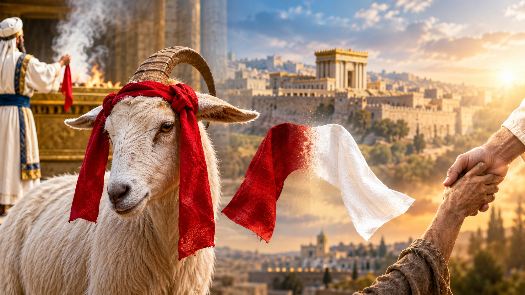 WHY DIDN’T THE RED RIBBON ON THE HEAD OF THE SCAPEGOAT TURN WHITE?